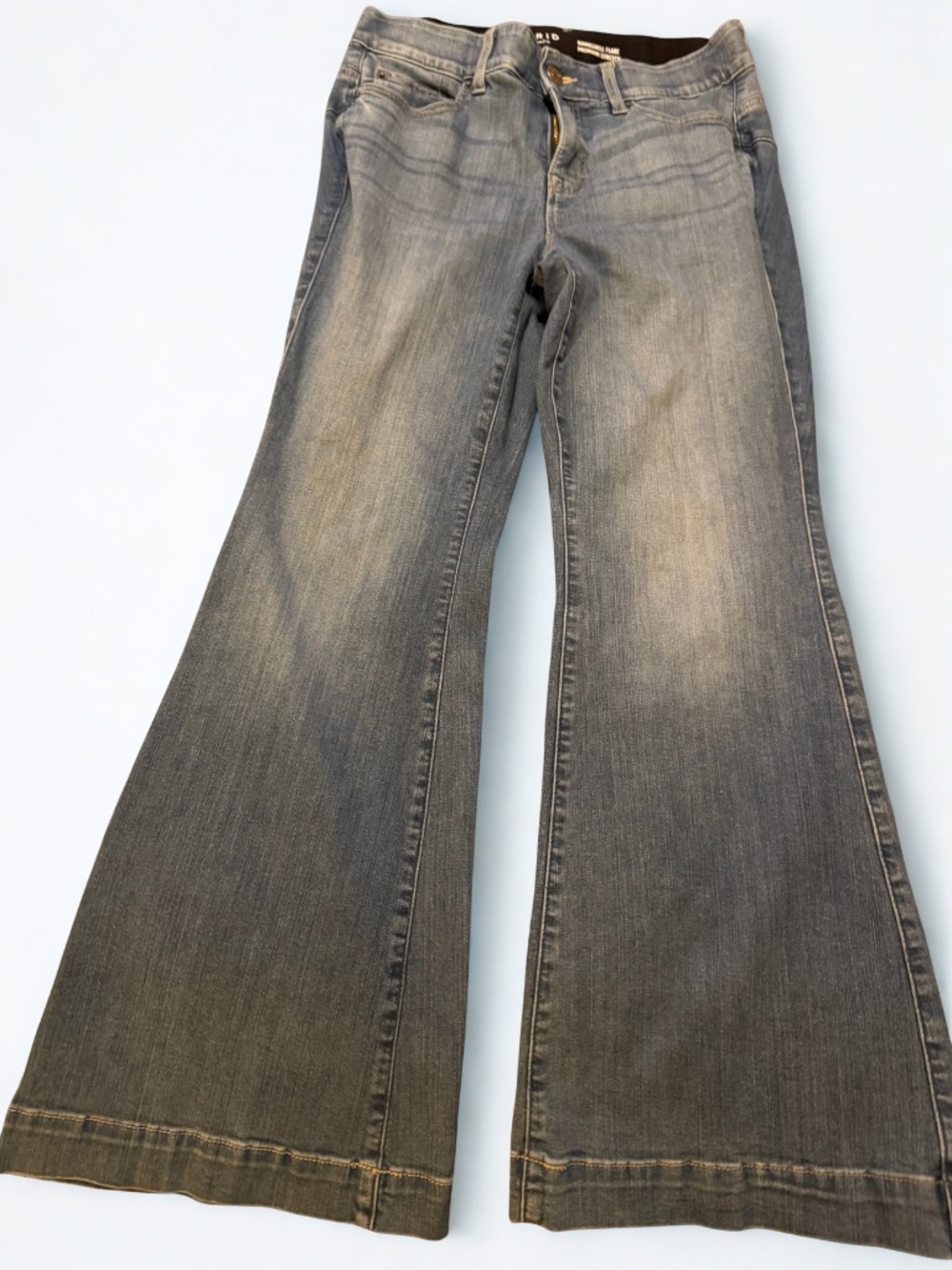 Torrid Bombshell Flare Jeans 10 Short Light Wash High Rise Stretch Denim